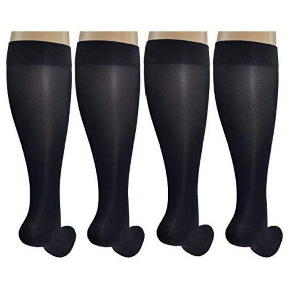 4 Sheer Pair Large/X-Large Ladies Compression Sock - Picture 2 of 8